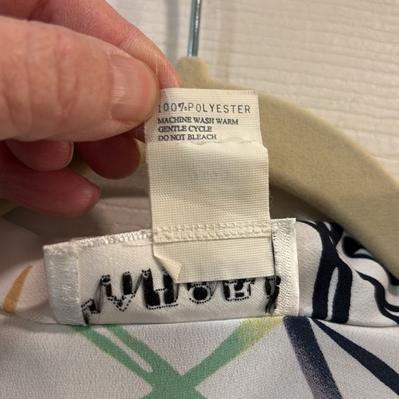 Vtg Natori Classics for Saks Caftan Full Zip Gown Robe Iris Floral Sz XS - Picture 14 of 16